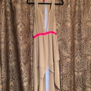 Sheer asymmetrical dress